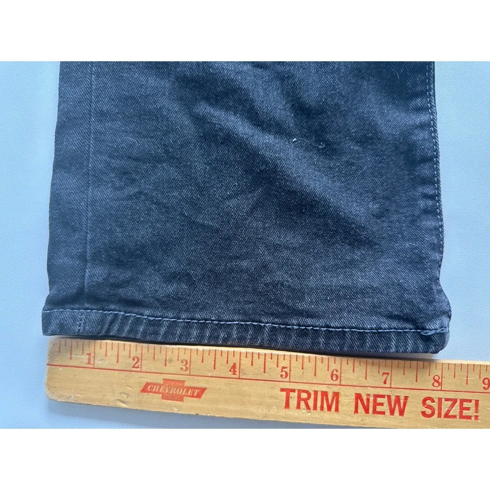 True Religion Ricky Relaxed Straight Leg Black Jeans Mens 32x26 Stretch Denim